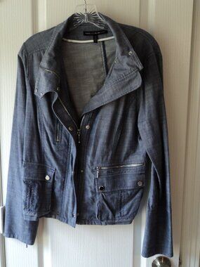 Women's 98% Cotton Zip Up/Snap Up Denim Style Jacket